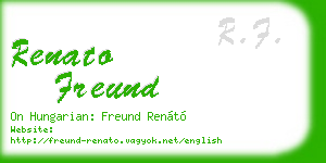 renato freund business card